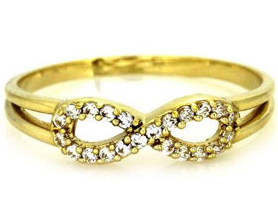 ZLATÝ PRSTEŇ 585 INFINITY ZIRCONIA 16