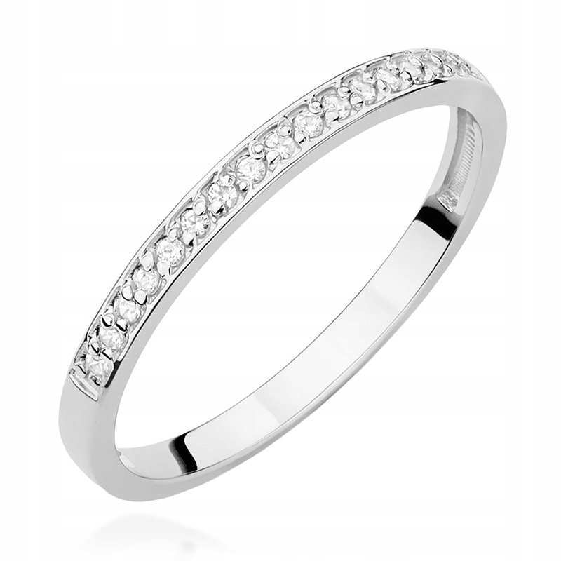 Zlatý prsteň 585 prsteň s diamantmi 0,09ct