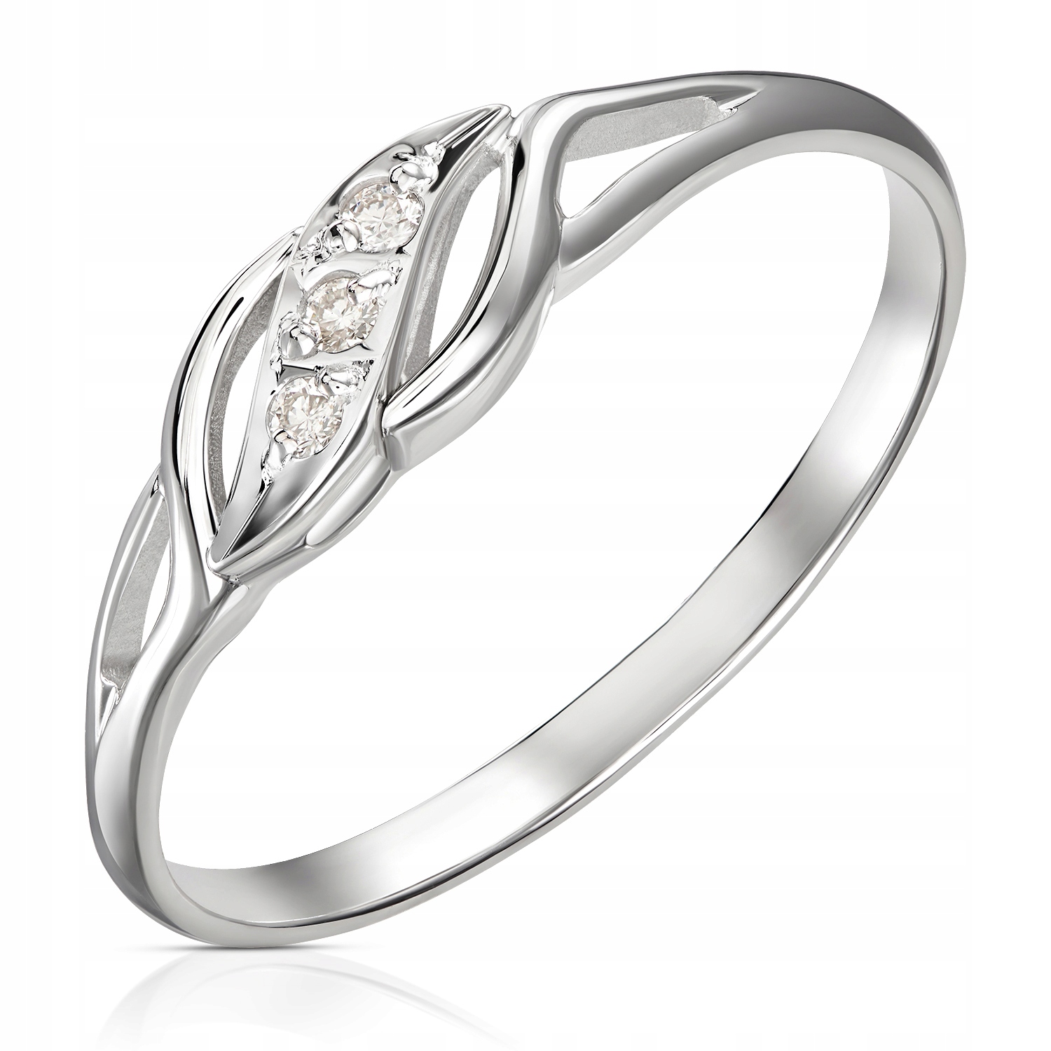 Zlatý prsteň 585 s diamantmi 0,045Ct angažovanosť