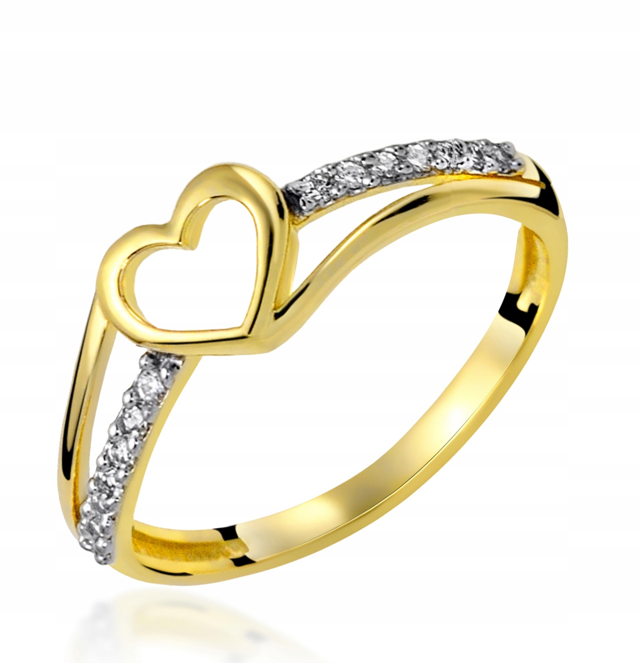 Zlatý prsteň 585 s diamantmi 0,07Ct angažovanosť