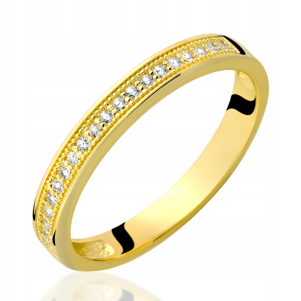 Zlatý prsteň 585 s diamantmi 0,10ct výška 24H