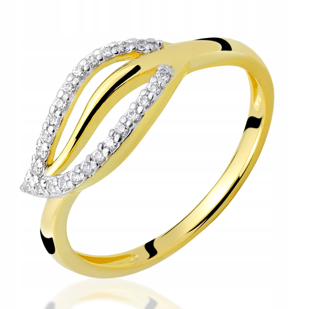 Zlatý prsteň 585 s diamantmi 0,12ct angažovanosť