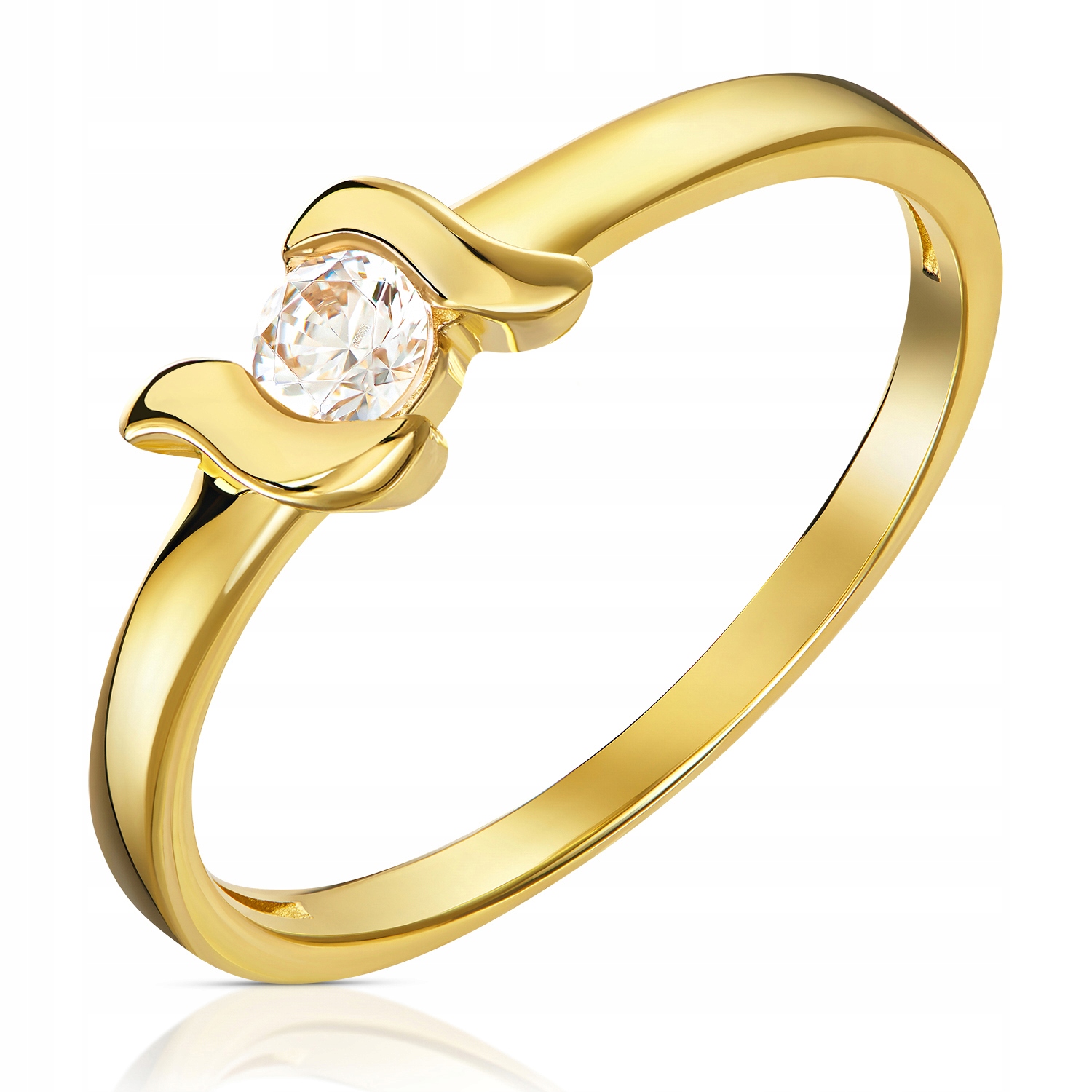 Zlatý prsteň 585 s angažovanosťou Diamond 0,16Ct