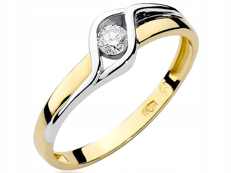 ZLATÝ PRSTEN 585 S PRÚTOM DIAMANT 19