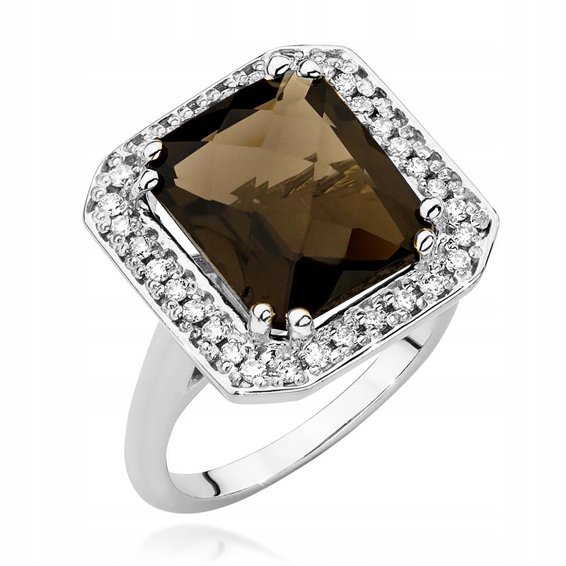 ZLATÝ PRSTEŇ 585 S KRÉMOM 4,00 ct + BRILLIANTY