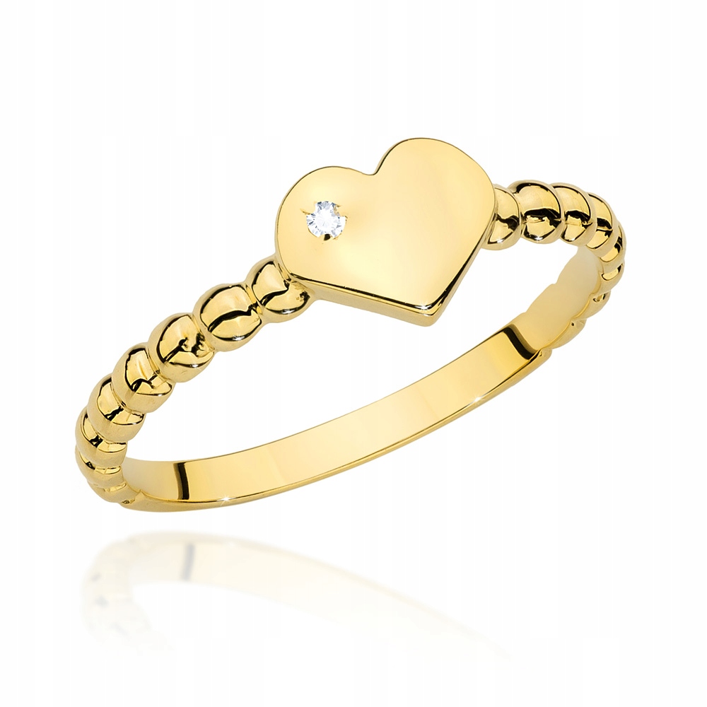 GOLD RING 585 ENGAGEMENT BRILLIANT 0,01 ct