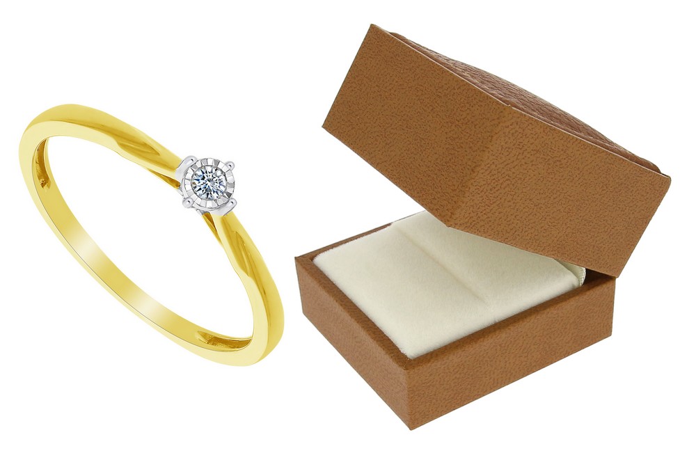 ZLATÝ KRÚŽOK 585 ZAPOJENIE 0,03ct