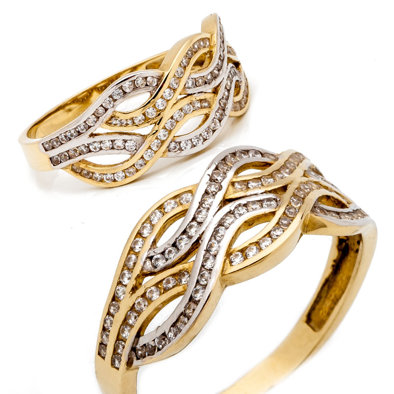 GOLD RING 8K WAVES id P800