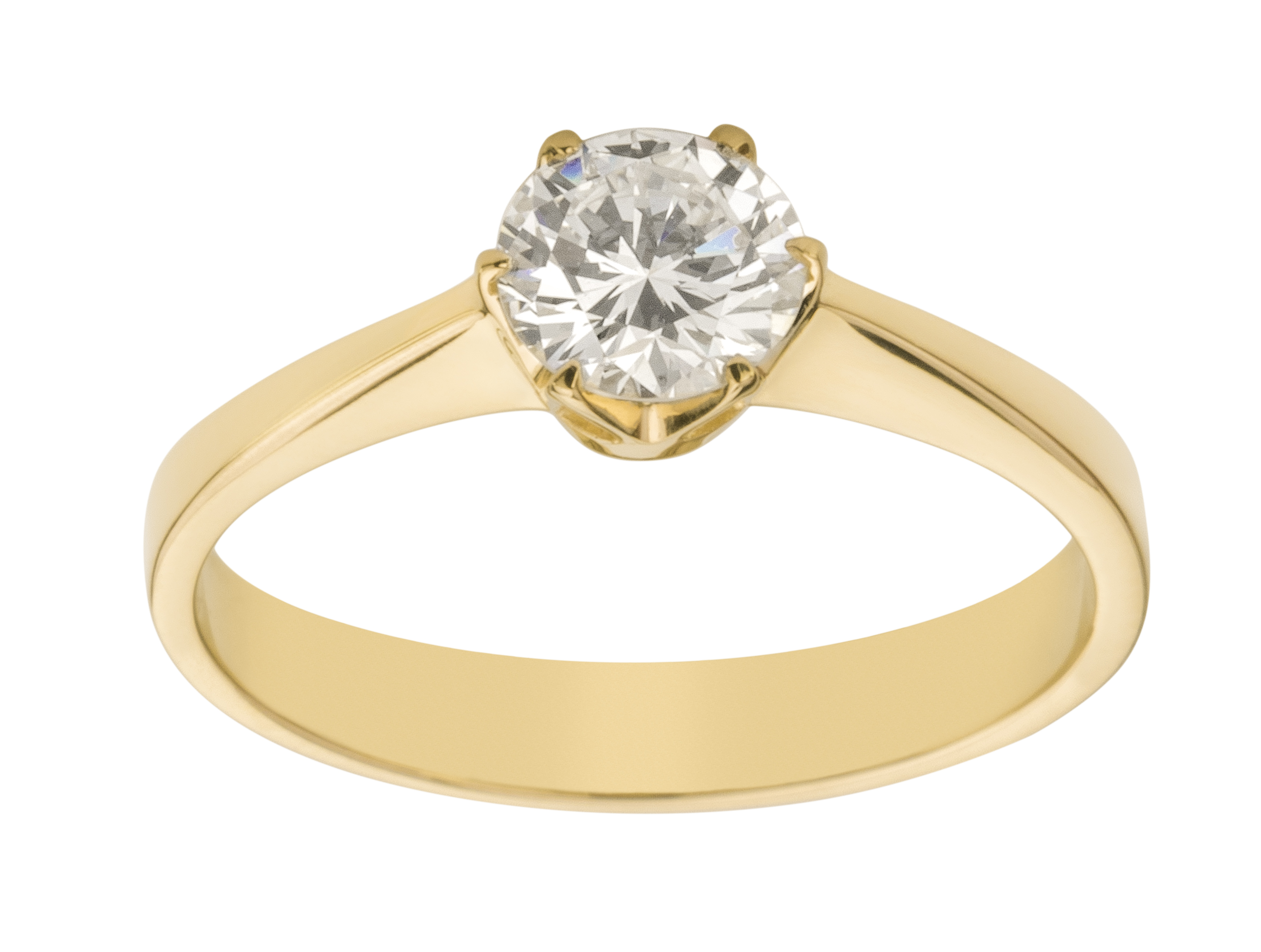 GOLD BRILLANT RING 0,73ct + certifikát GIA