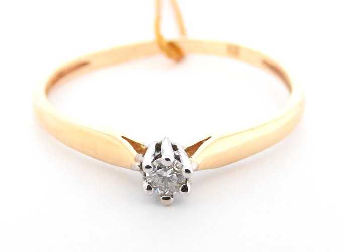 ZLATÝ BRILIANTOVÝ PRSTEN VERONA 585 ENGAGEMENT R 9