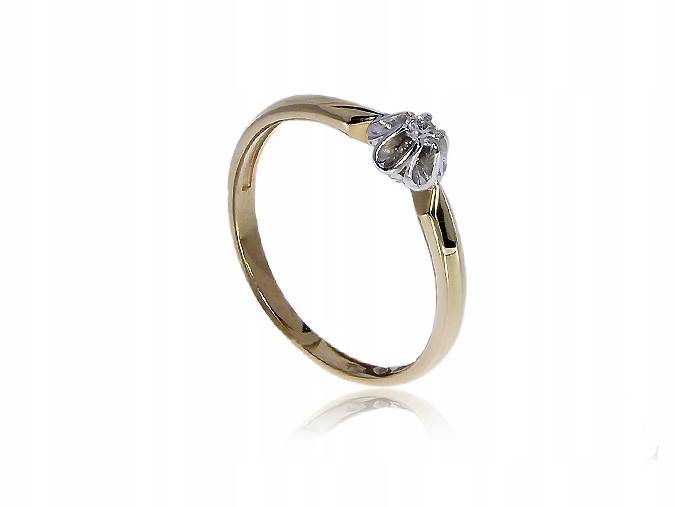 GOLD RING BRILLIANT ENGAGEMENT DARČEK LgP480