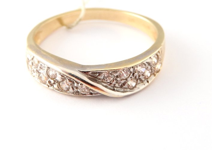 585 ZLATÝ PRSTEŇ ZIRKÓNOVÝ PRSTEN 14K 14
