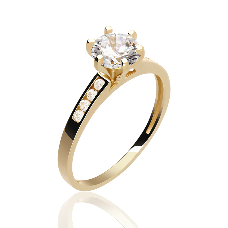 ZLATÝ PRSTEN NOVINKA !! Č. 3808 14K GOLD4U.PL ČASŤ
