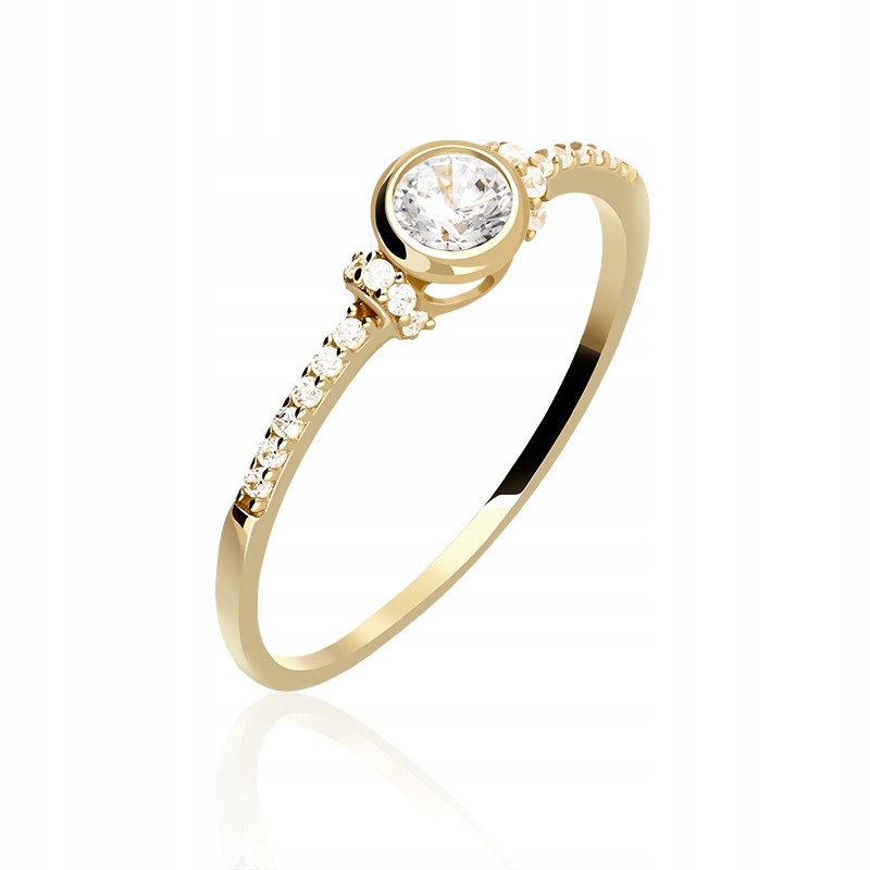 ZLATÝ PRSTEN NOVINKA !! Č. 4167 14K GOLD4U.PL ČASŤ