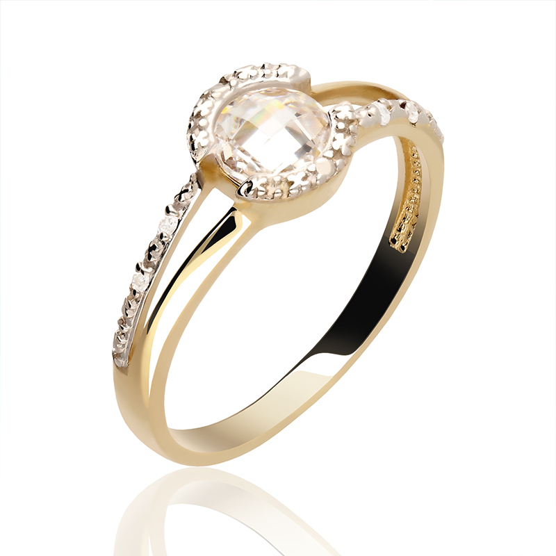 NOVINKA Č. 3754 ZLATÝ PRSTEN 14K GOLD4U.PL CZCZ