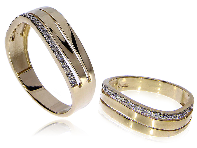 ZLATÝ PRSTEŇ BRILLIANT RING ZLATO LgP445
