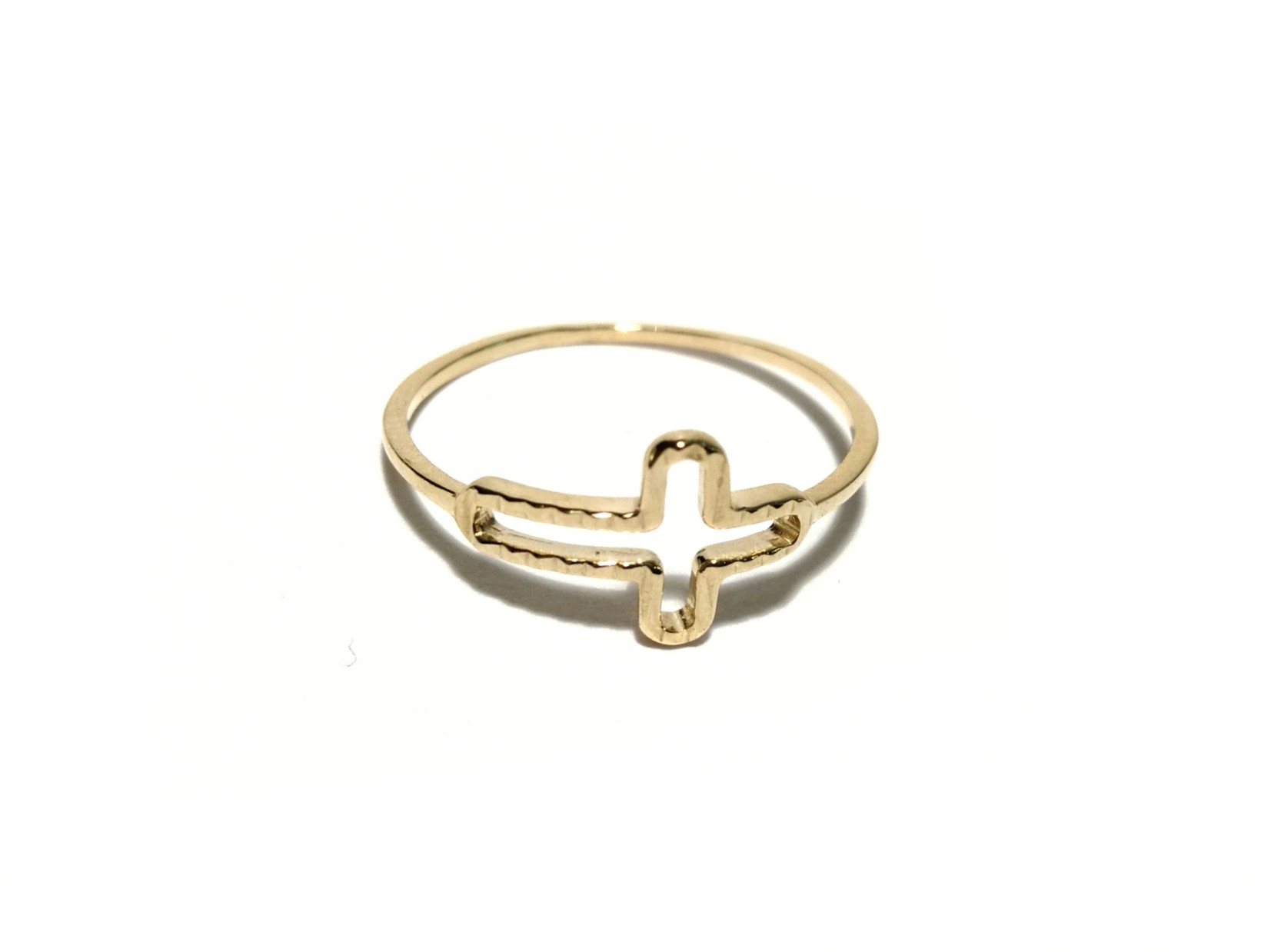 GOLD RING PR. 585 krížik, veľ 12