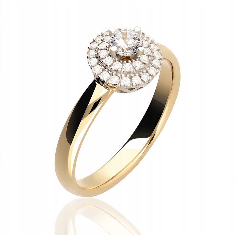 VÝPREDAJ ZLATÝCH PRSTENOV! Č. 3824 14K GOLD4U.PL ČASŤ