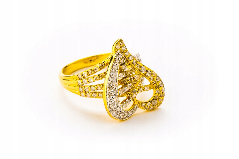 ZLATÝ KRÚŽOK - SRDCE - 14K - 6,11g - DIAMANTY