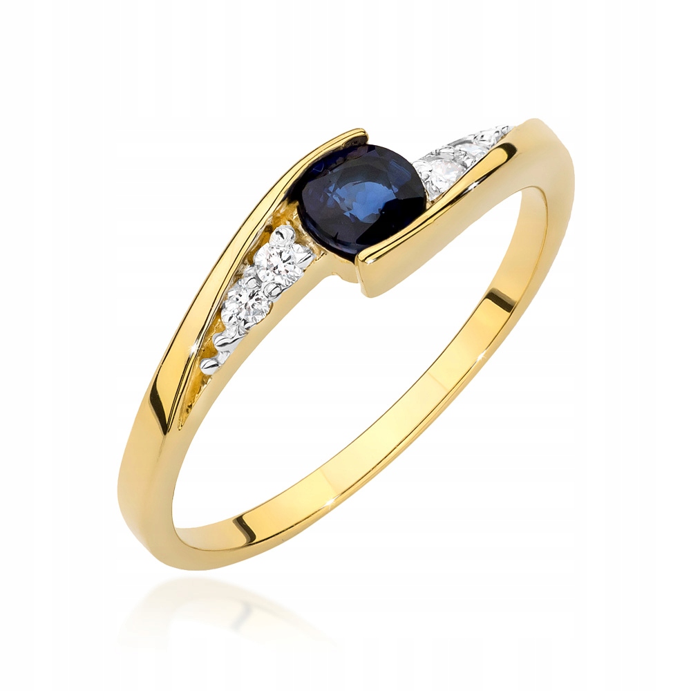GOLDEN RING SAPPHIRE BRILLIANTS 585 GRATI gravírovanie