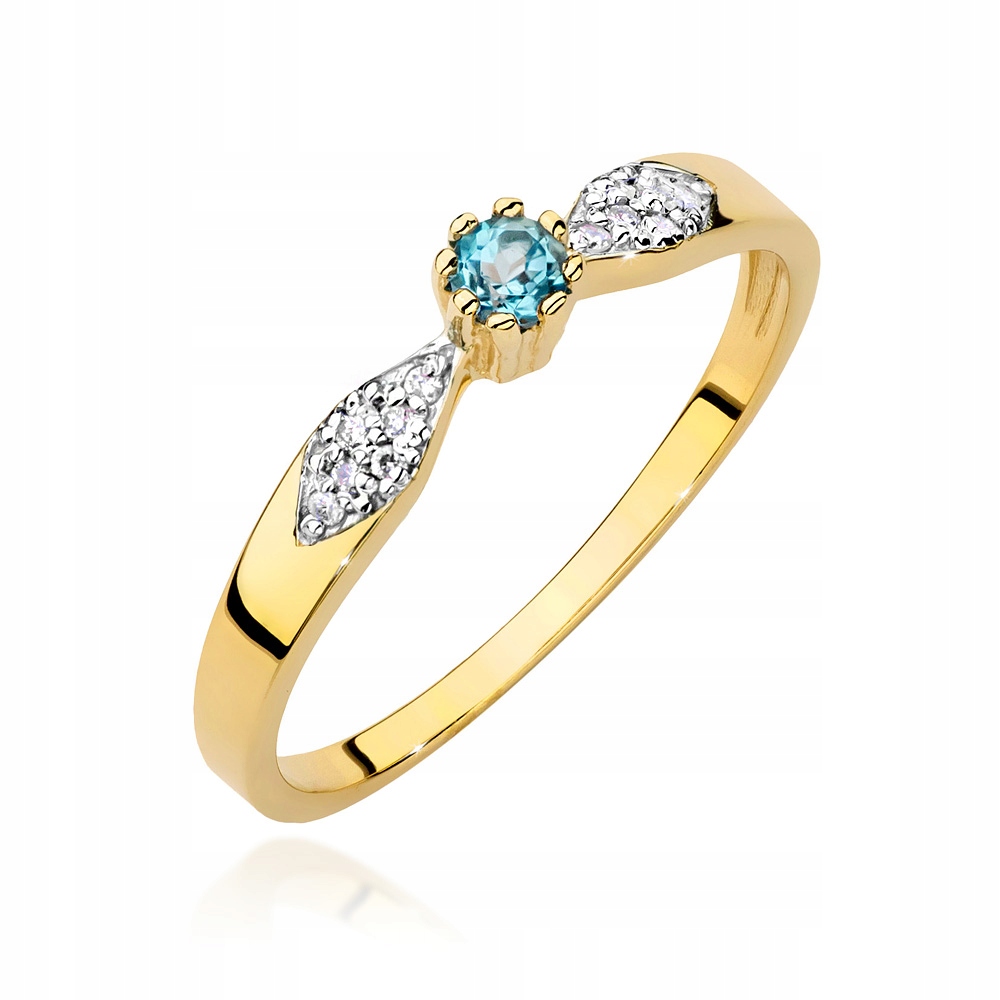 GOLDEN RING TOPAZ DIAMOND ENGAGEMENT ENGRAVING