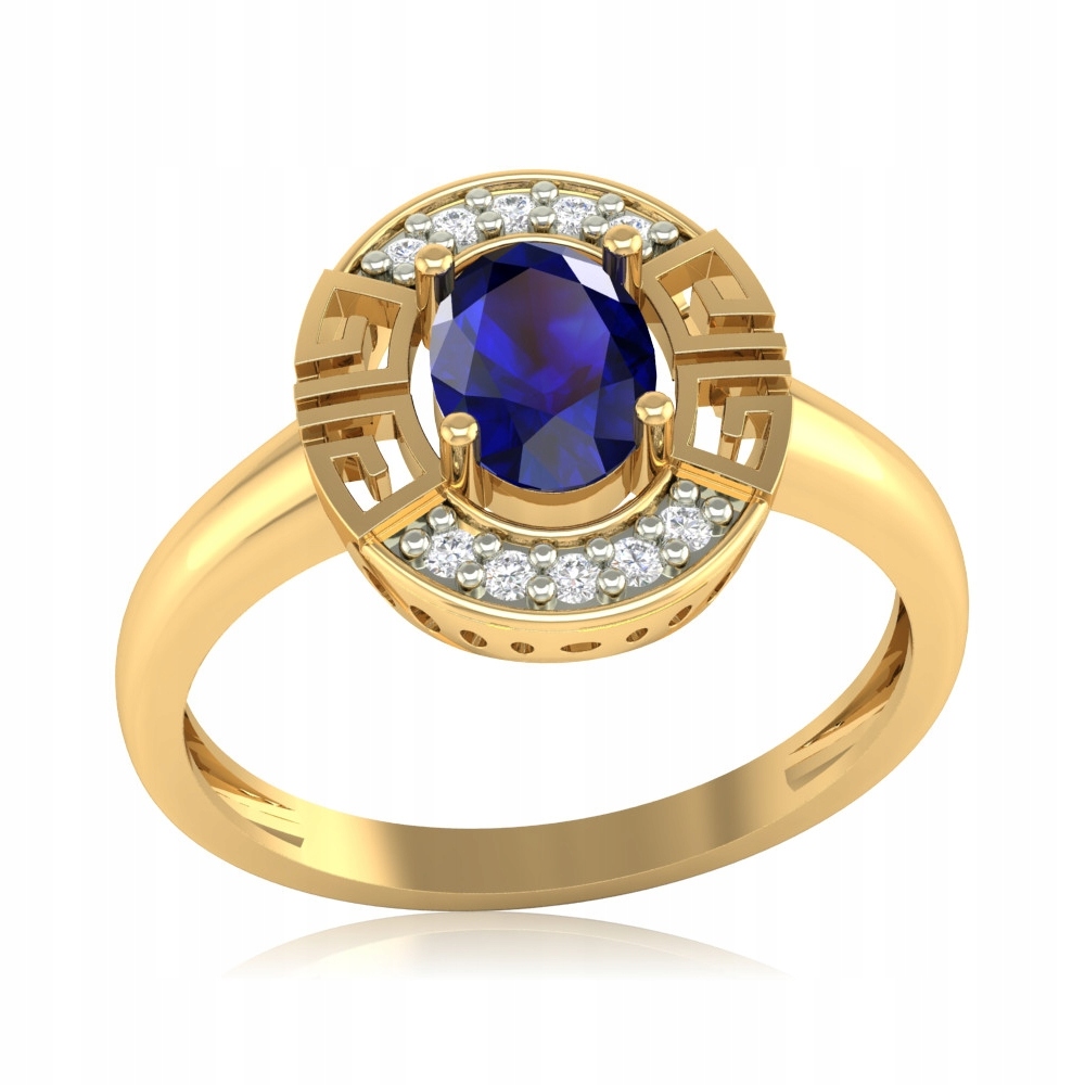 Golden Ring Greek Sakfir Owal PR. 585