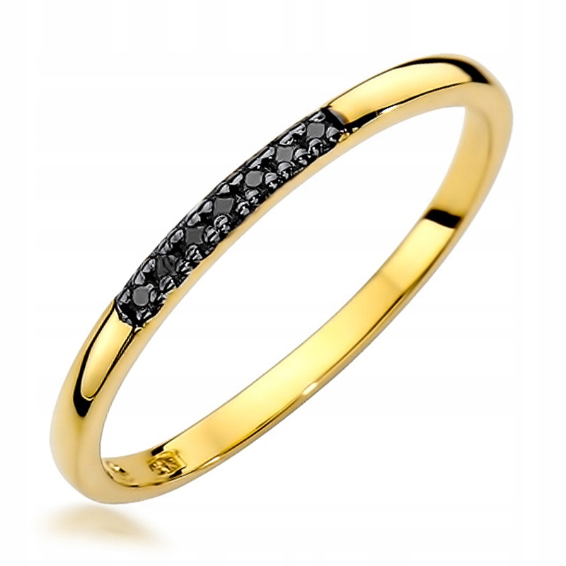 ZLATÝ PRSTEŇ S BRILIANTMI 0,04 ct 585 + Gravírovanie