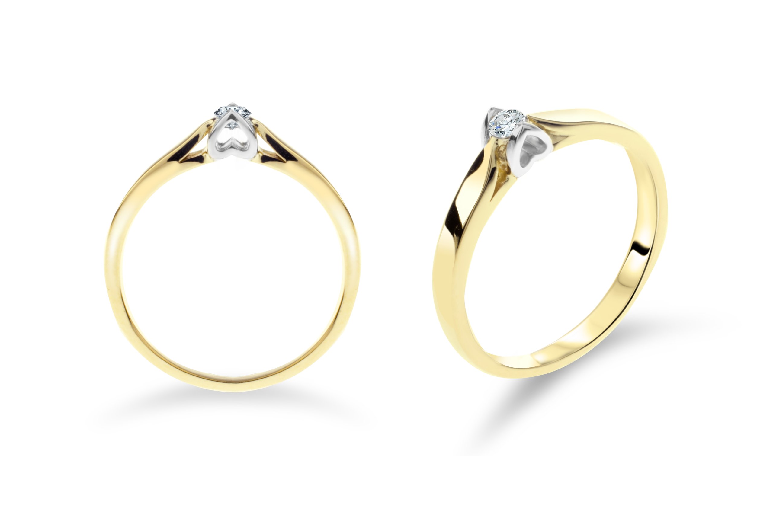 ZLATÝ PRSTEN S BRILIANTOM 0,08 ct 585 GN133