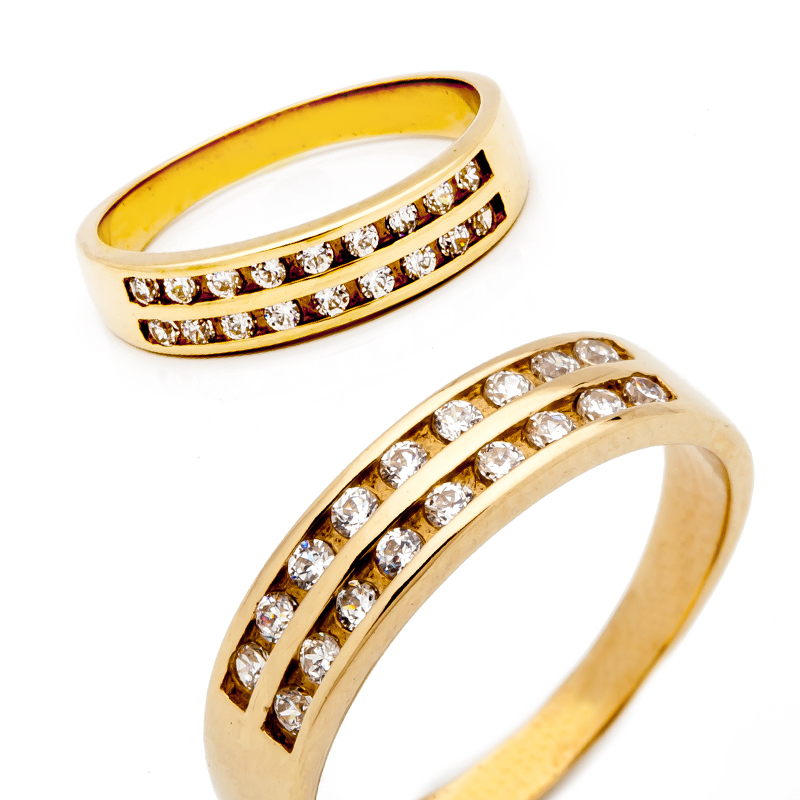 ZLATÝ PRSTEŇ S SWAROVSKI ZIRCONIA id P531