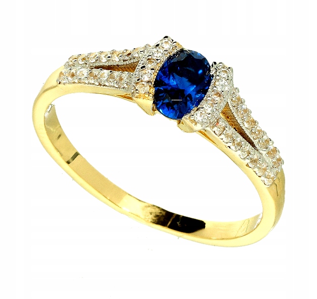 ZLATÝ PRSTEN SO SAPPHIRE P0811 AU585 (17)