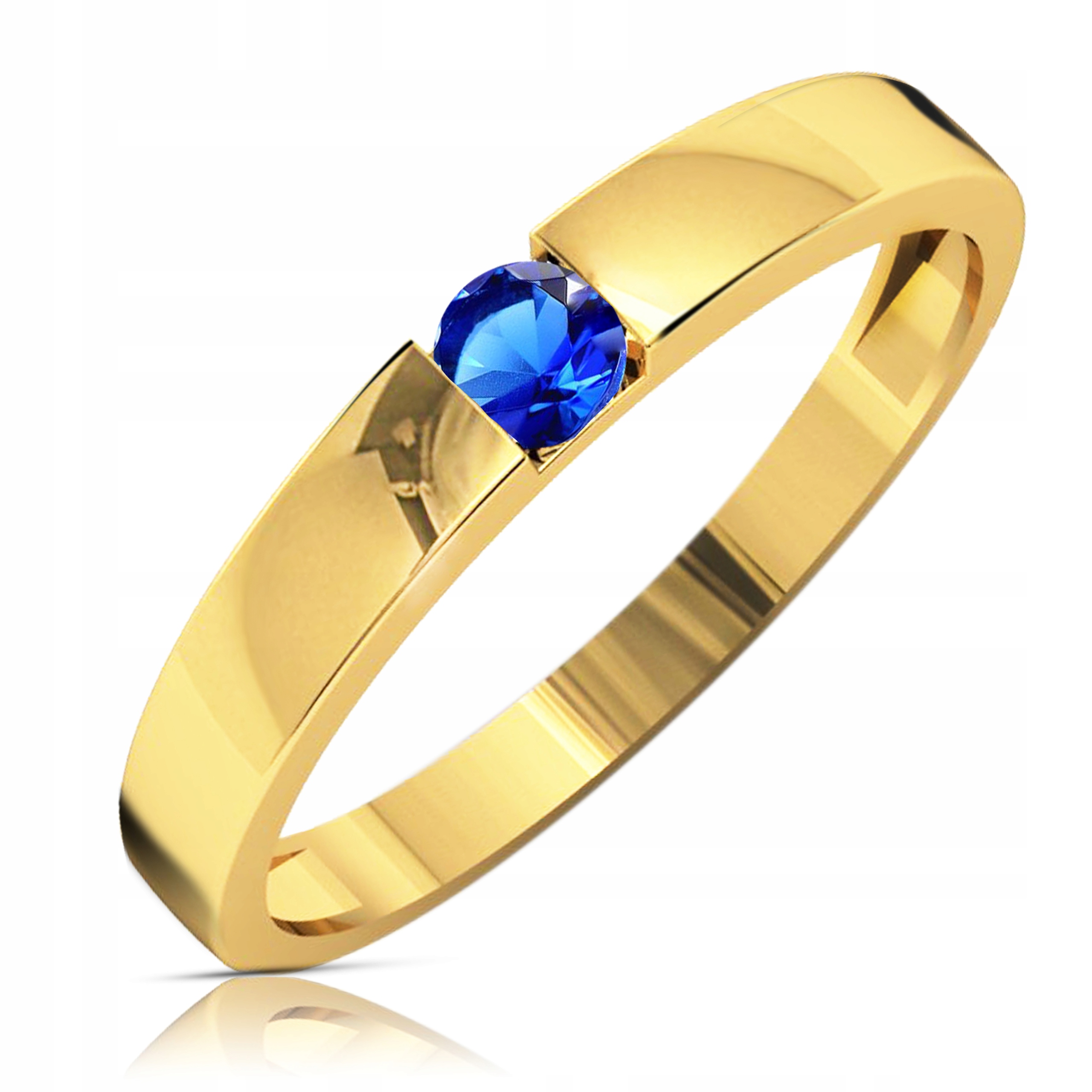 ZLATÝ ZÁSUVNÝ KRÚŽOK 333 8K SAPPHIRE r24