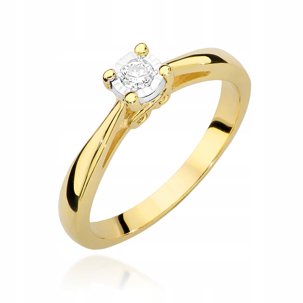 ZLATÝ PRSTENNÝ KRÚŽOK 585 BRILLIANT 0,08 ct