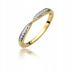 ZLATÝ PRSTENNÝ KRÚŽOK 585 BRILLIANT 0,10 ct
