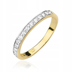 ZLATÝ PRSTENNÝ PRSTEN 585 BRILLIANT 0,20 ct