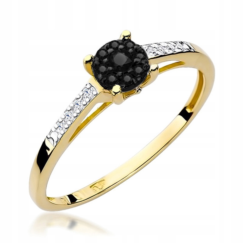 ZLATÝ PRSTENNÝ PRSTEN 585 BRILLIANTOV 0,08ct