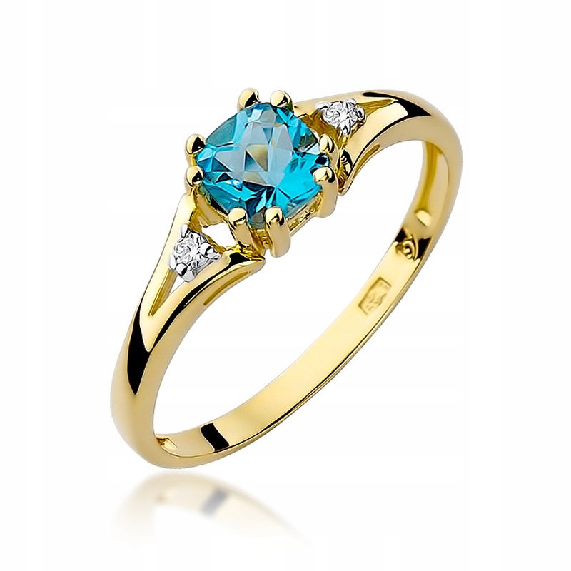 Zlatý zásnubný prsteň 585 Topaz 0,70 ct
