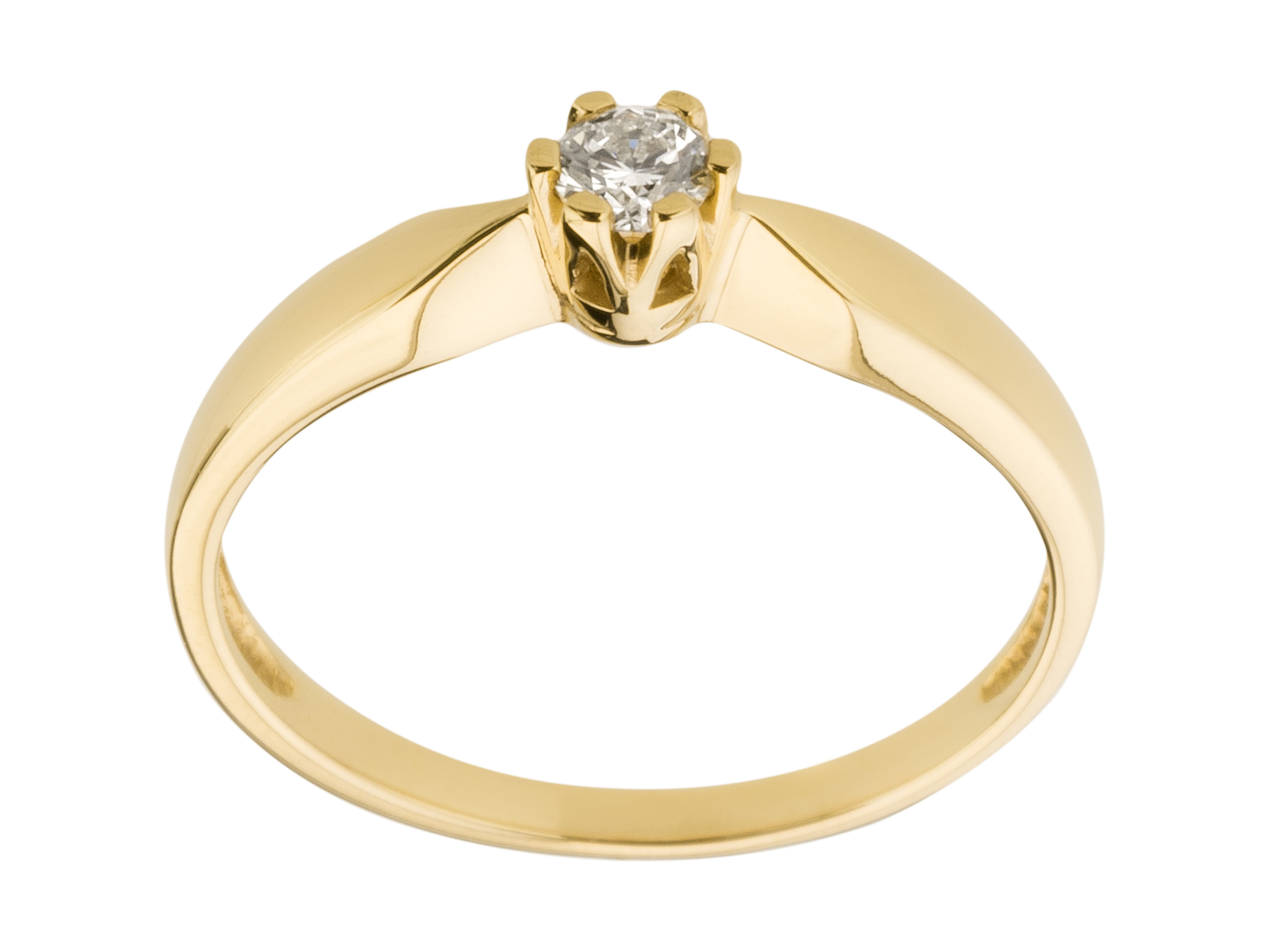 BRILLIANT GOLD ENGAGEMENT RING 0,11ct
