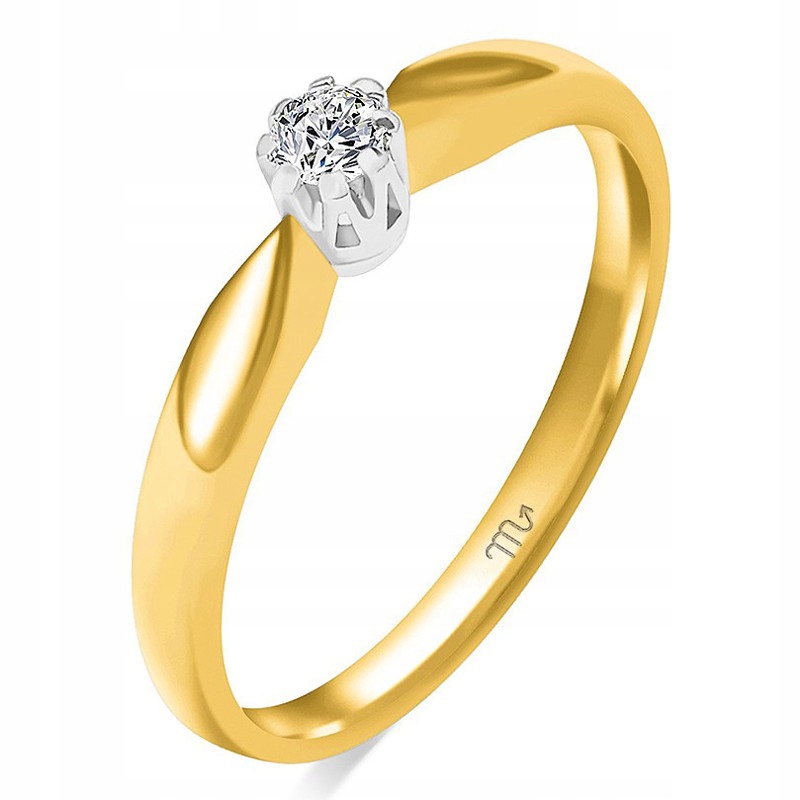 ZLATÝ DIAMANTOVÝ PRSTENNÝ KRÚŽOK s. 585 PZ-105
