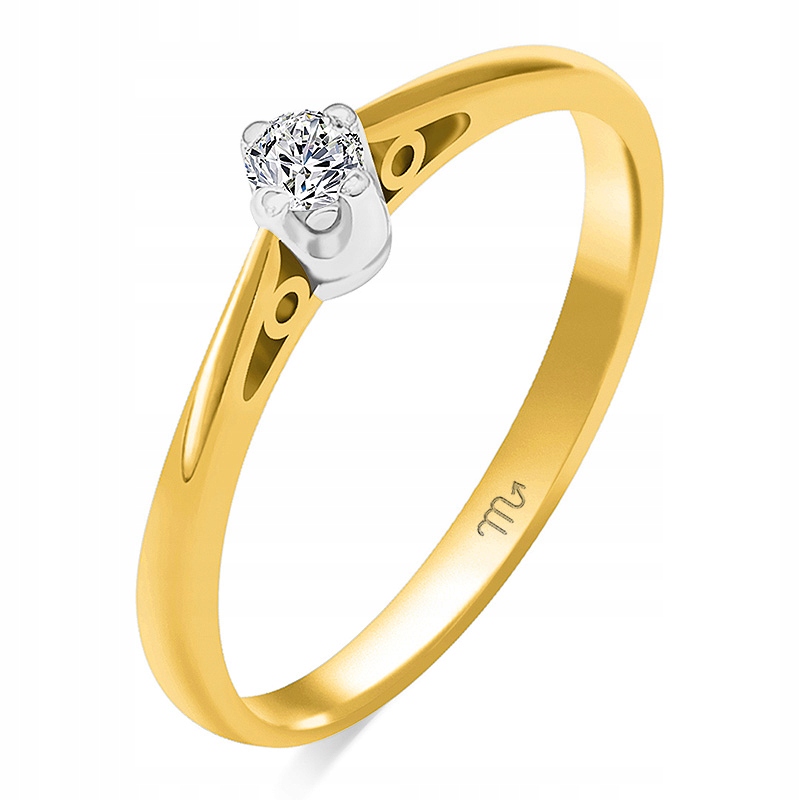ZLATÝ DIAMANTOVÝ PRSTENNÝ KRÚŽOK s. 585 PZ-109