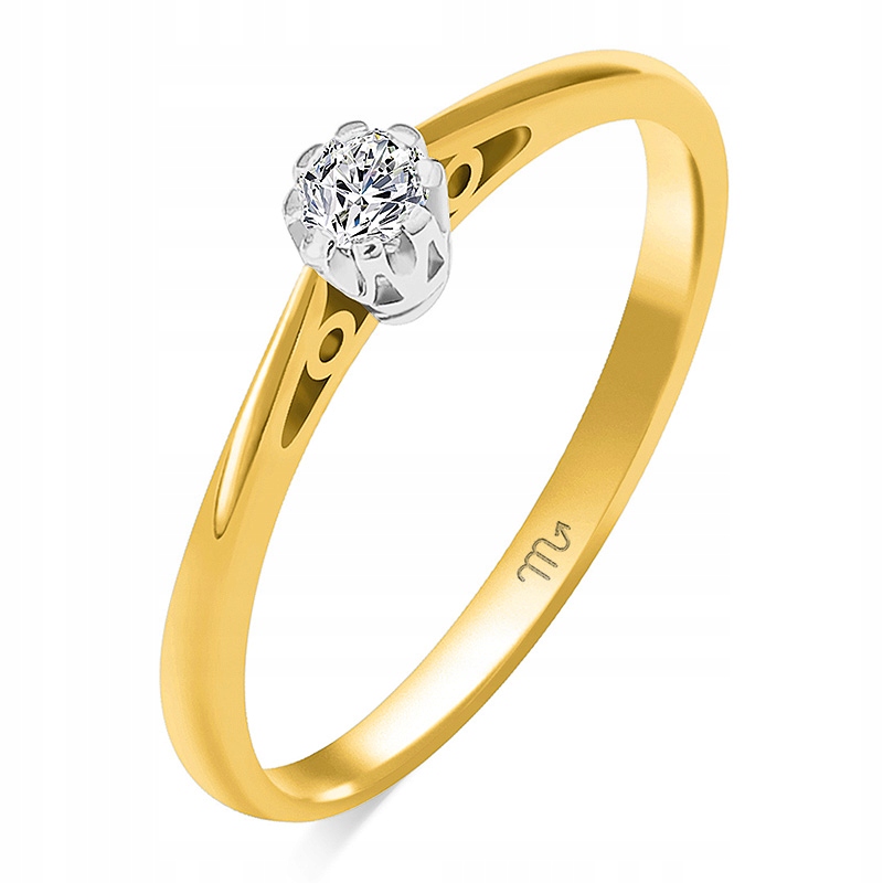 ZLATÝ DIAMANTOVÝ PRSTENNÝ KRÚŽOK s. 585 PZ-113
