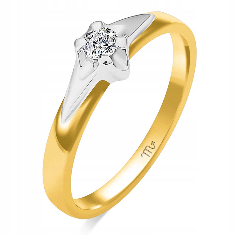 ZLATÝ DIAMANTOVÝ PRSTENNÝ KRÚŽOK s. 585 PZ-92