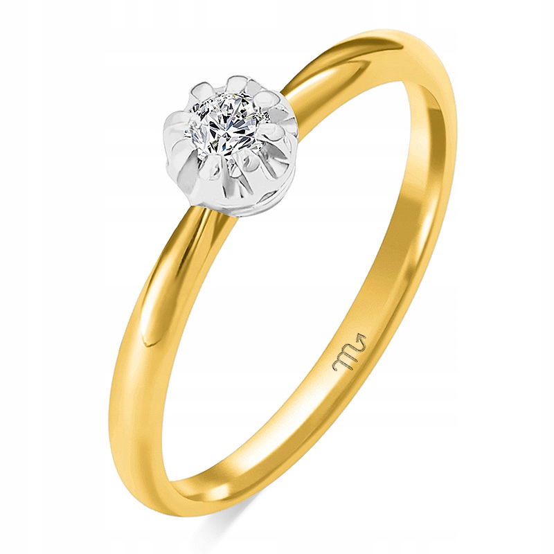ZLATÝ DIAMANTOVÝ PRSTENNÝ KRÚŽOK s. 585 PZ-95