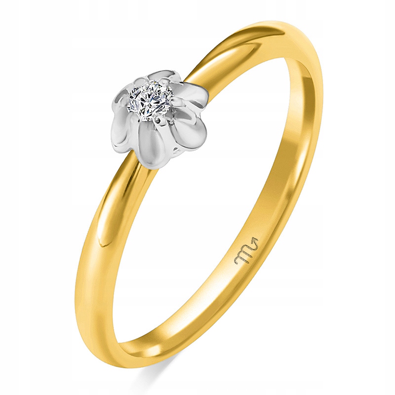 ZLATÝ DIAMANTOVÝ PRSTENNÝ KRÚŽOK s. 585 PZ-97