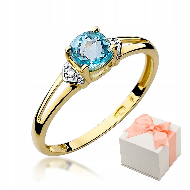 Zlatý zásnubný prsteň Topaz 0,70Ct