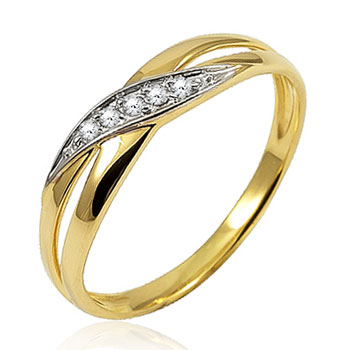 5 BRILLIANT GOLD ENGAGEMENT RING / 585