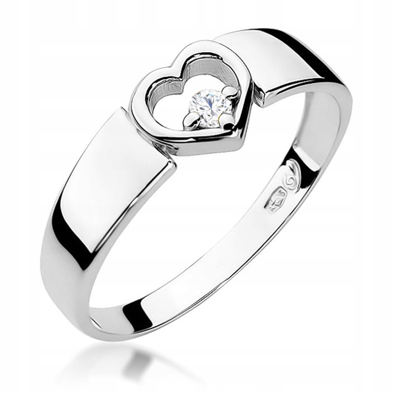 ZLATÝ PRSTENNÝ PRSTEN pr585 BRYLANT 0,04ct