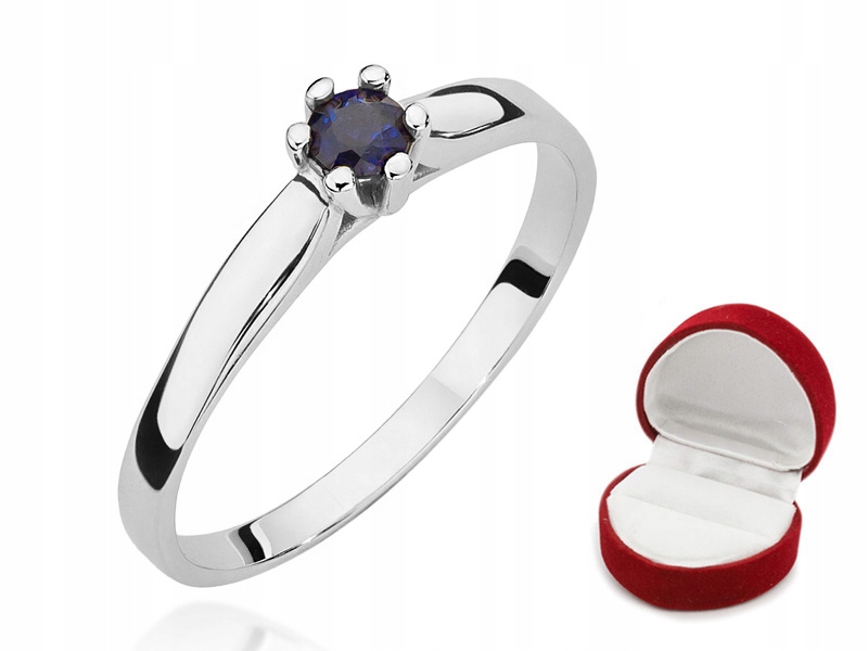 ZLATÝ ZÁSUVNÝ KRÚŽOK so SAPPHIRE 0,15 ct