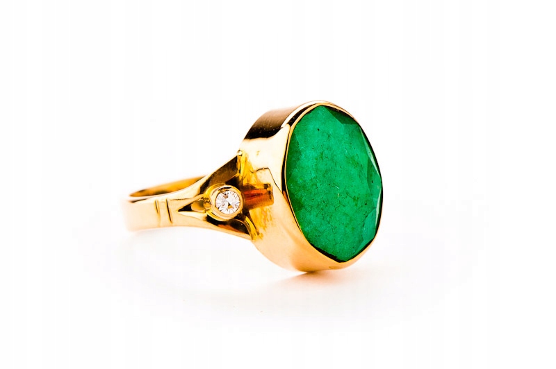 GOLDEN RING GREEN SPARK - 4,32 g - DIAMANTY