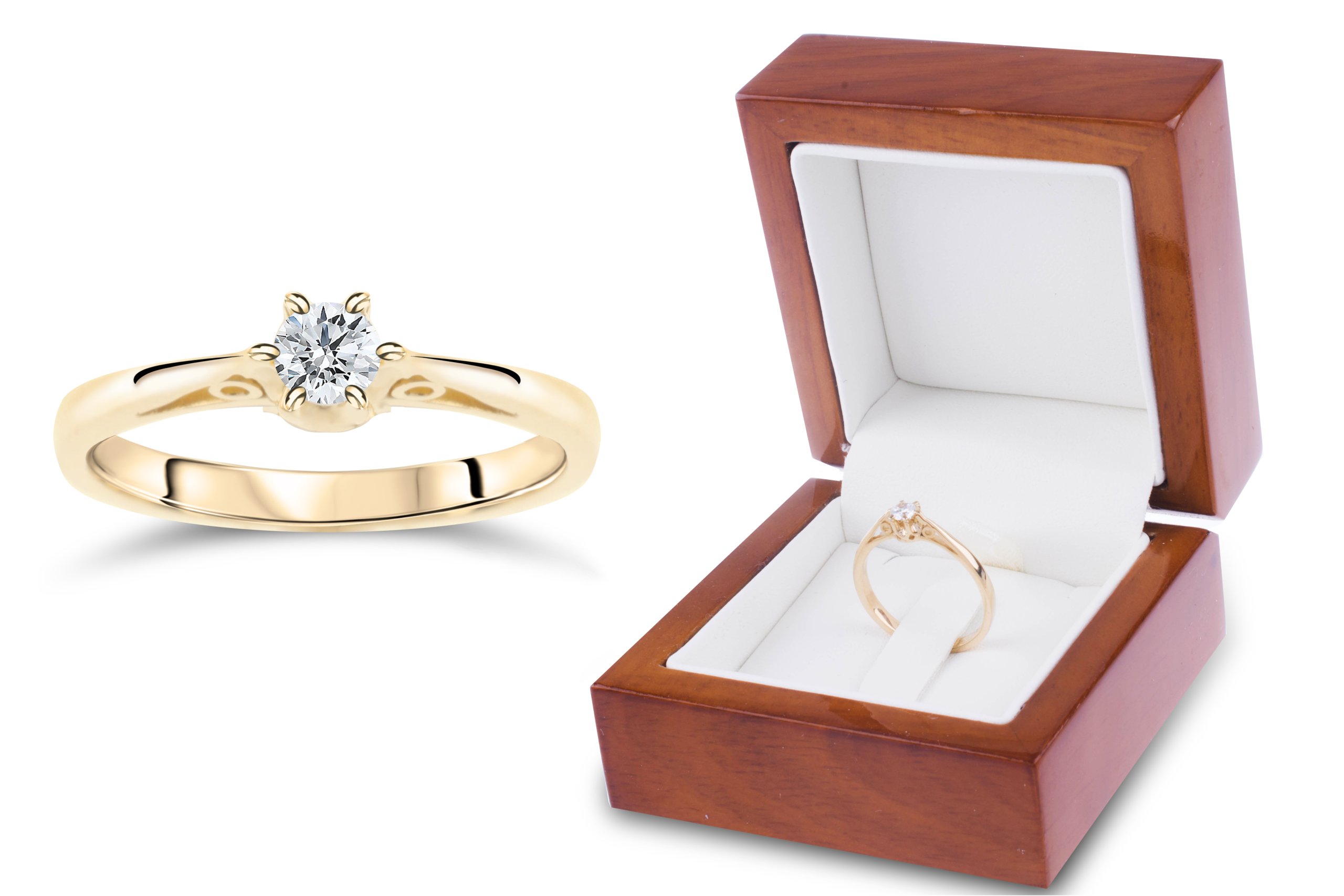 GOLD RING GOLD ENGAGEMENT 585 Veľkosť 24