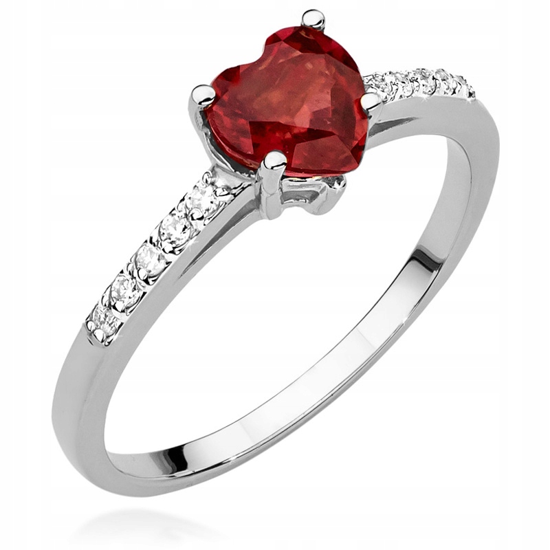 ZLATÝ PRSTEN pr. 585 RUBIN a BRYLANTY 1,10ct